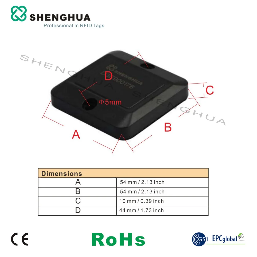 42 шт./упак. Водонепроницаемая UHF RFID ABS антиметаллическая бирка для управления