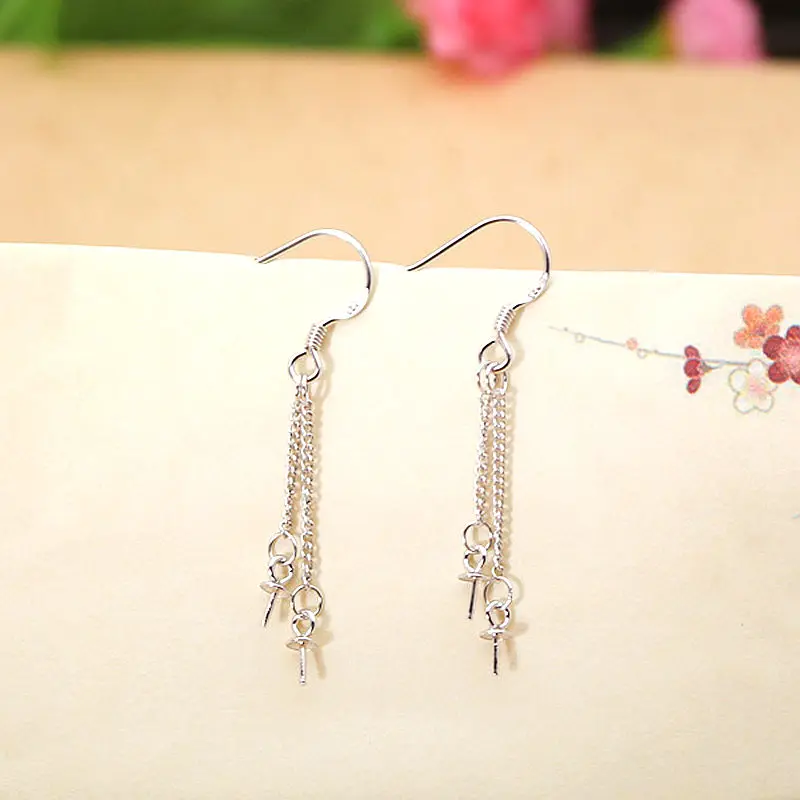 Женские свадебные серьги Крючки из стерлингового серебра 925 пробы 5 10 мм круглые