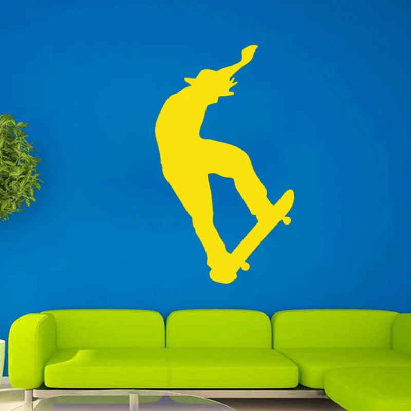 Skate Skateboard Boy Kid Room Decal Removable Wall Art Vinyl Sticker Дом и сад