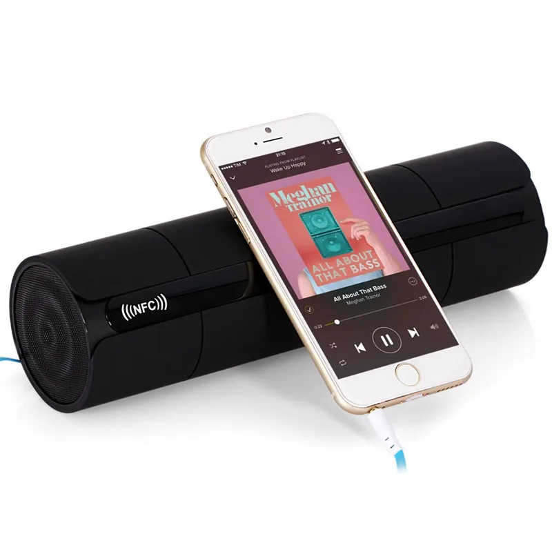 Портативный мини динамик LemonMan Hi Fi Bluetooth беспроводная стереоколонка с сенсорным NFC