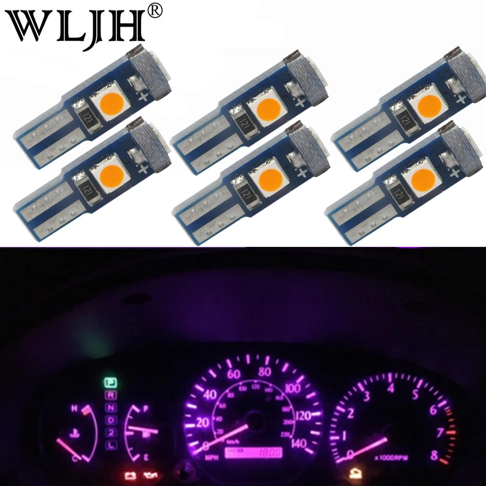 WLJH 6x12 v T5 светодиодный 17 лампа автомобильная приборная панель свет определительная лампочка для Porsche 912 924 928 930 911 турбо Быстродействующее устройство
