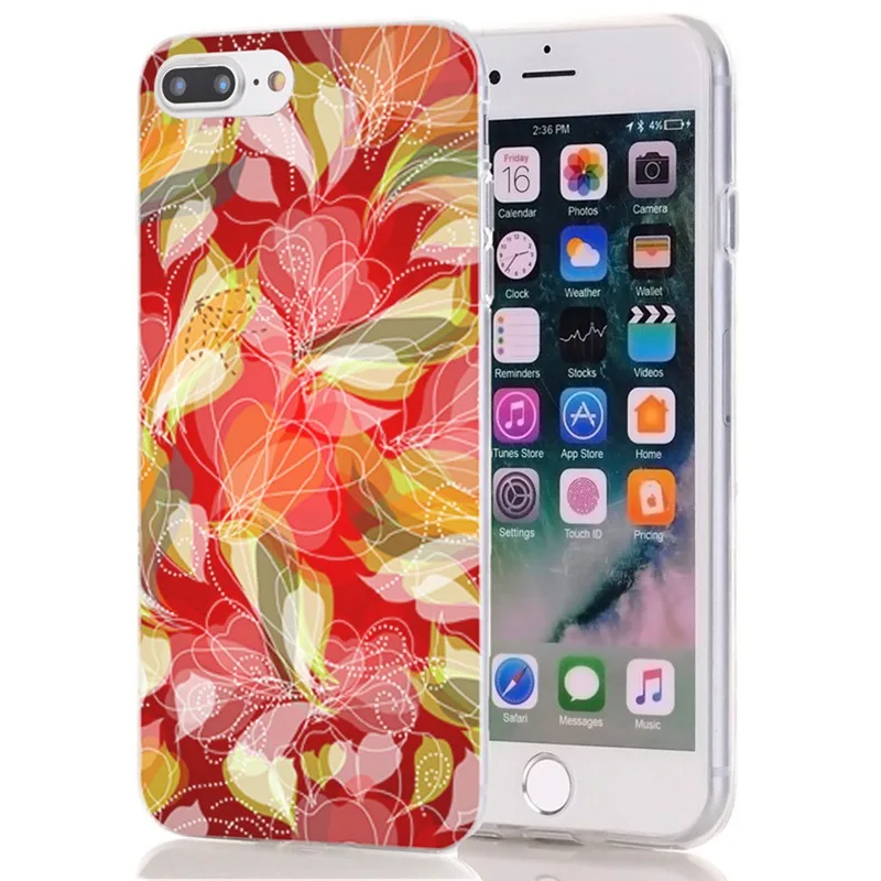 Soft Phone Case For iPhone 6 6S Plus 7 7Plus 8 8Plus X Drawing Painted Cute Pattern colour TPU Silicone L023 |