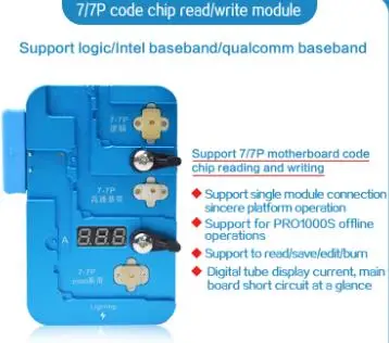 7 7P chip Для iphone 4S 6S 6SP 7plus 8p iphone X logic/baseband chip rediting burning программатор инструмент с JC PRO 1000S IC icloud ремонт - Цвет: 7 7P chip