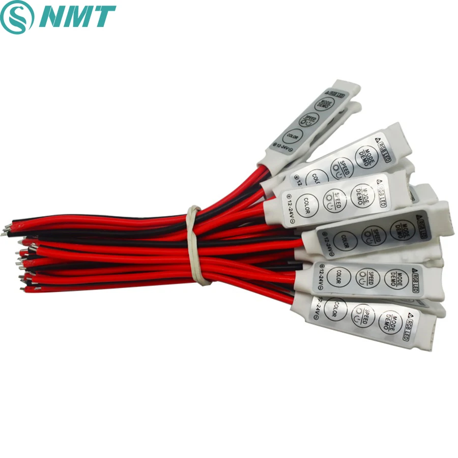 

20pcs DC12V 24V RGB Led Controller Mini Slim 3 keys 6A 3 Way Channel to Control Led Strip Light SMD5050