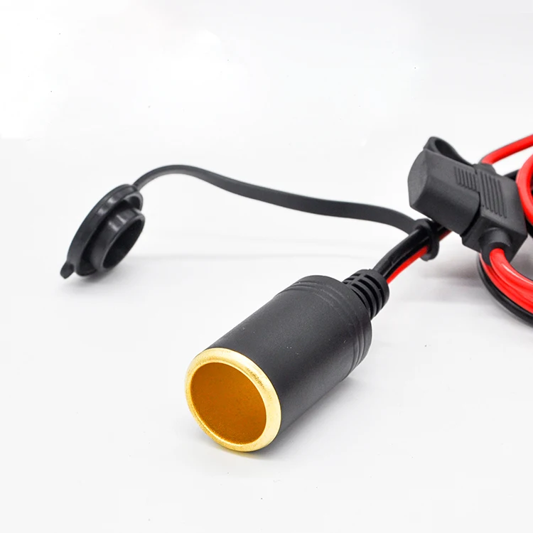 12V 24V женский розетка для автомобильного прикуривателя для Батарея под кожу крокодила, зажимы разъем автомобиля Батарея Удлинительный кабель адаптера