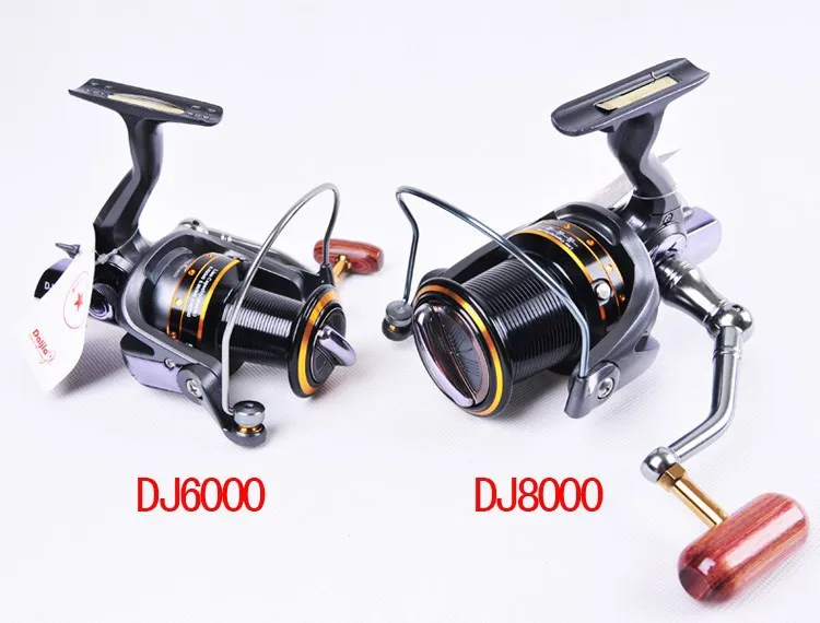 15BB 5,2: 1 DJ6000 DJ8000 Рыболовные катушки для серфинга, длинные Литые колеса Moulinet, длинные литые каретки для серфинга, металлические Рыболовные катушки, снасти