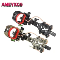 1pc archery compound bow sight 5 pin 019 long pole led micro adjustable bow sights for outdoor shooting hunting accessories