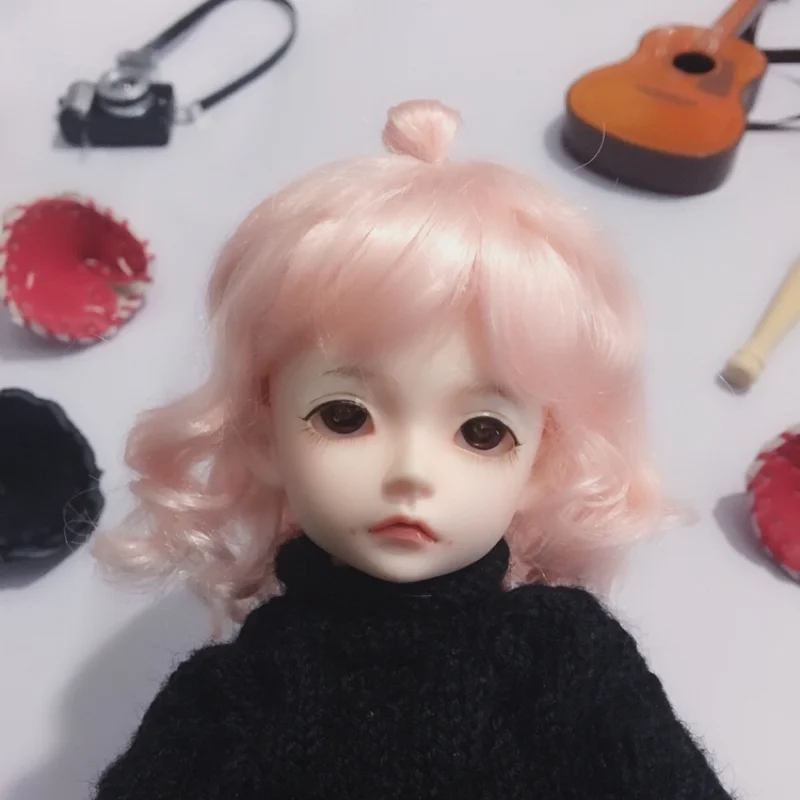 D01-P423 детская игрушка ручной работы 1/6 blyth 1/4 1/3 аксессуары для кукол BJD/SD кукольный парик маленькая голова для шариков волос 1 шт