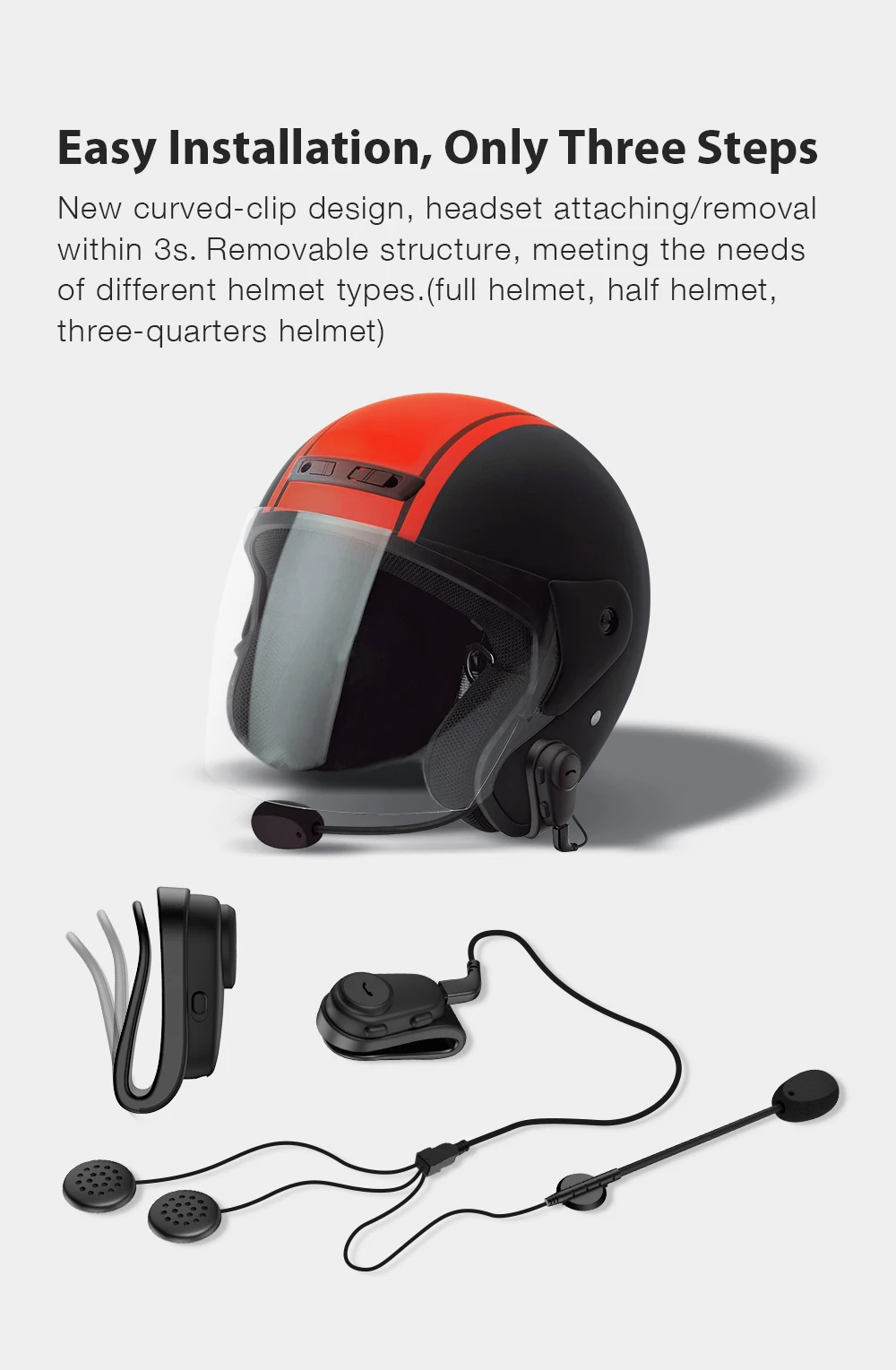 Римский M2 Bluetooth Анти-помехи для мотоциклетного шлема езда Hands Free наушники bluetooth мотоциклетный шлем гарнитура