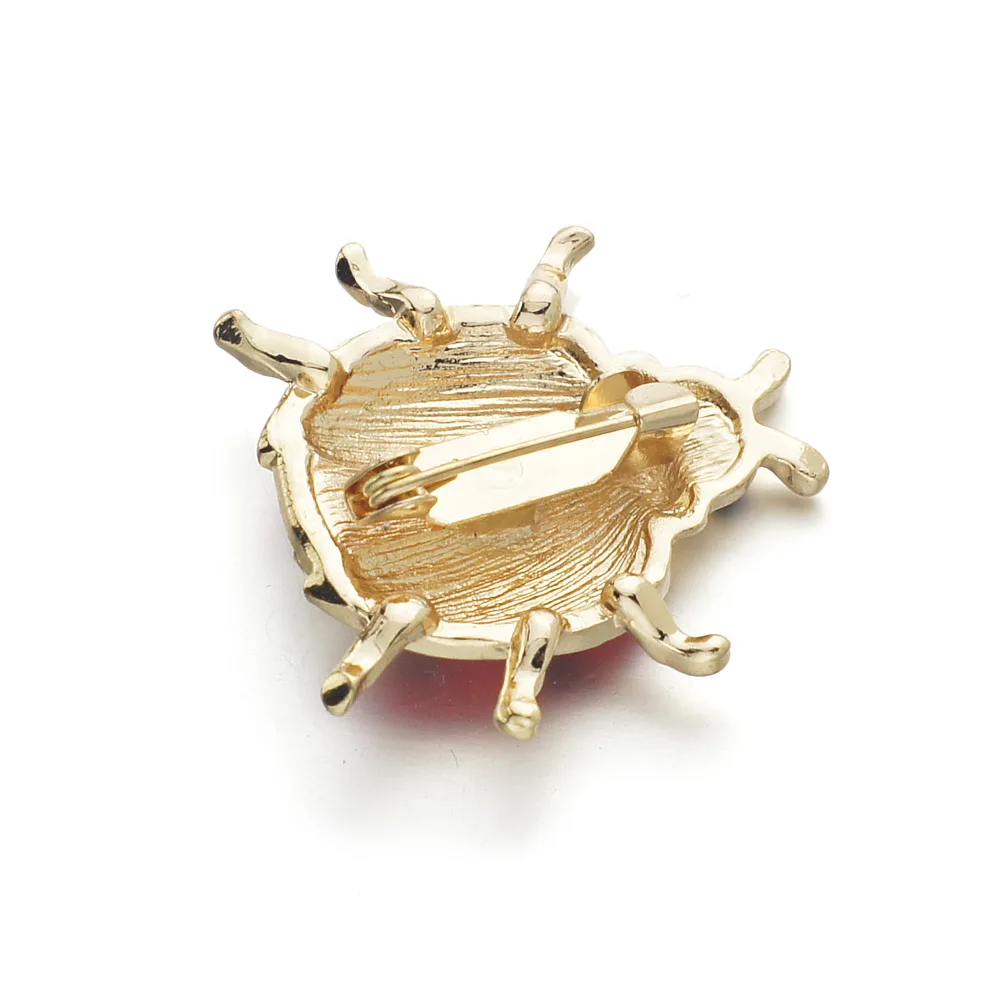 DORMON/Модные клипсы для броши в виде божьей коровки заколки с кристаллами милые