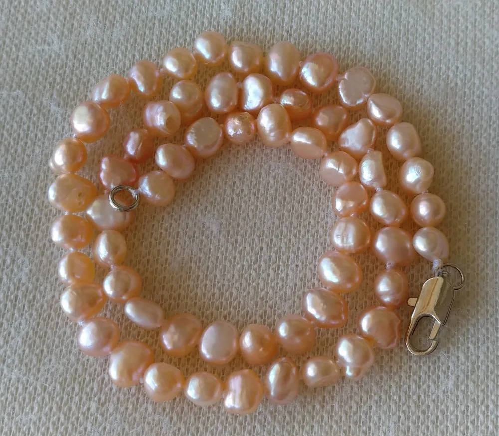 

Charm 6-7 mm Pink Baroque Freshwater Pearl Necklace 16-20 inch