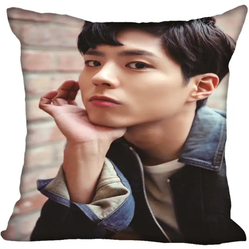13 На заказ Kpop Park Bo Gum печатные квадратные шелковые наволочки 40x40 см, 35x35 см одна сторона атласная Наволочка логотип - Цвет: 13