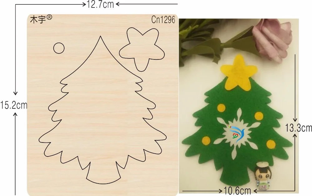 

Christmas tree cn1296 muyu cutting die-- new wooden mould cutting dies for scrapbooking Thickness-15.8mm