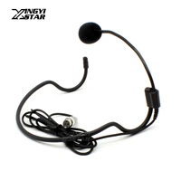 10pcs mini xlr 3 pin ta3f connector wired earhook headworn mic condenser headset microphone karaoke mixer for pc wireless system