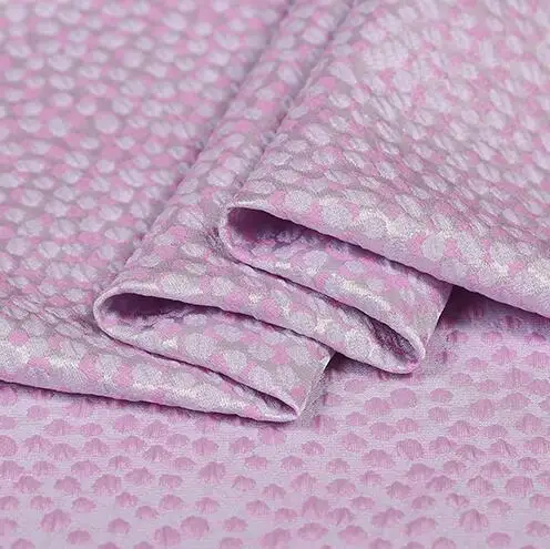 Очень красивая розовая модная импортная стерео жаккардовая ткань оригинальная