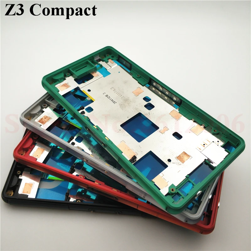 Для sony Xperia Z3 Compact Z3 mini D5803 D5833 сменный корпус металлическая средняя рамка с пылезащитной заглушкой и клеем