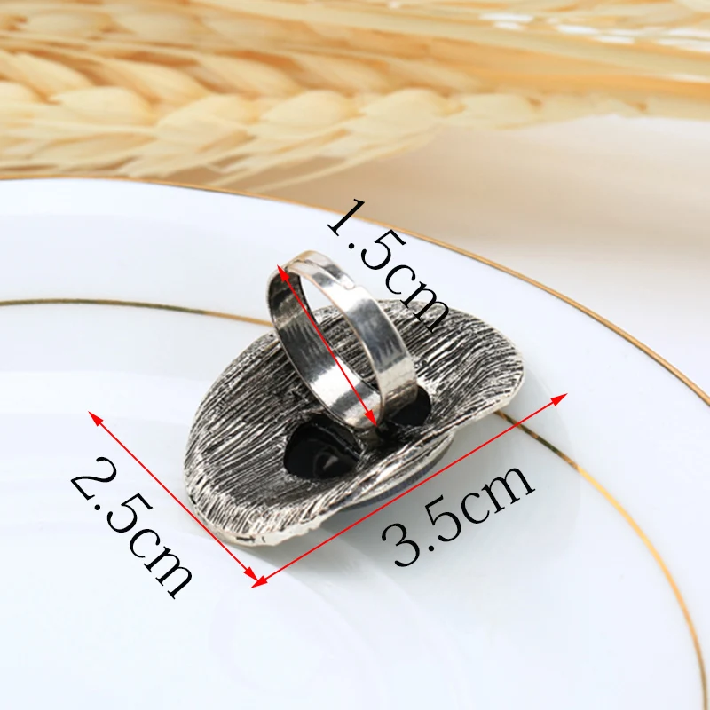 2016 Винтажное кольцо Уникальный Резной цвет яркий камень античное серебро любви