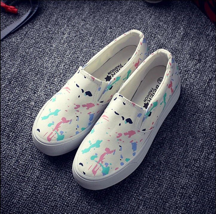 new 2015 spring and autumn fashion canvas shoes for women's thick bottom leisure cloth flat women 35-40 | Обувь