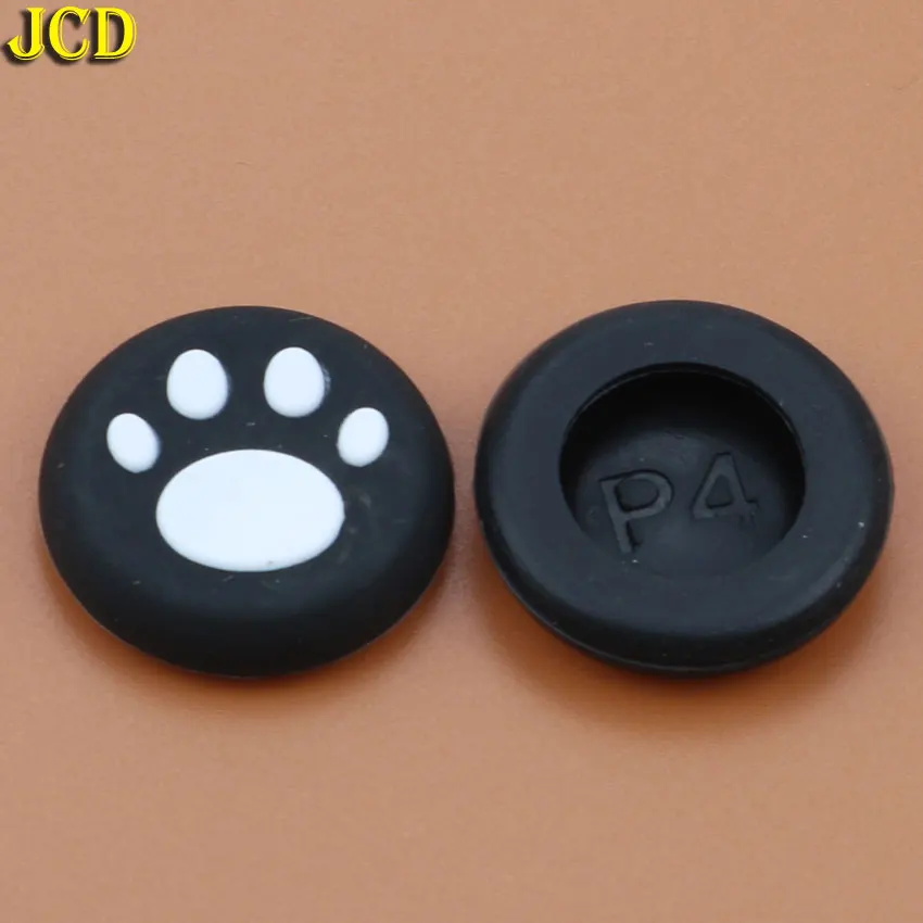 JCD 2 шт силиконовый Аналоговый джойстик ручки Крышка для sony playstation 4 для PS4 контроллер кошачий коготь чехол для джойстика - Цвет: white