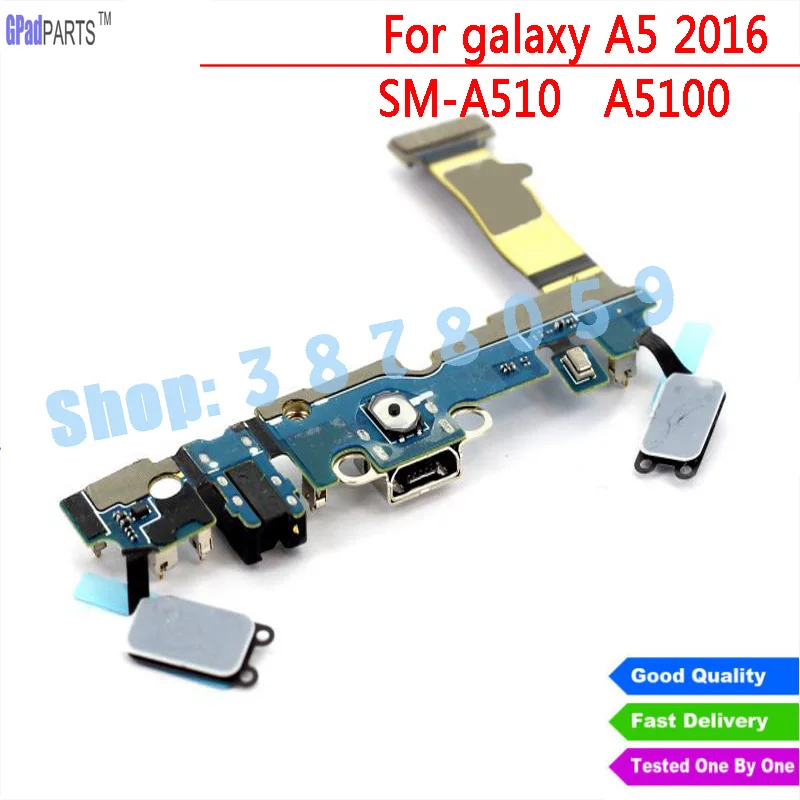 Для Samsung Galaxy A5 SM-A510 A5100 зарядное устройство зарядный порт док-станция USB разъем гибкий кабель гибкая лента