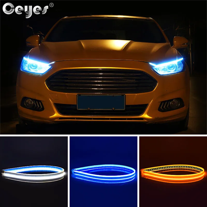 Ceyes автомобиля 12V DRL Габаритные огни Светодиодный тюнинг универсальные