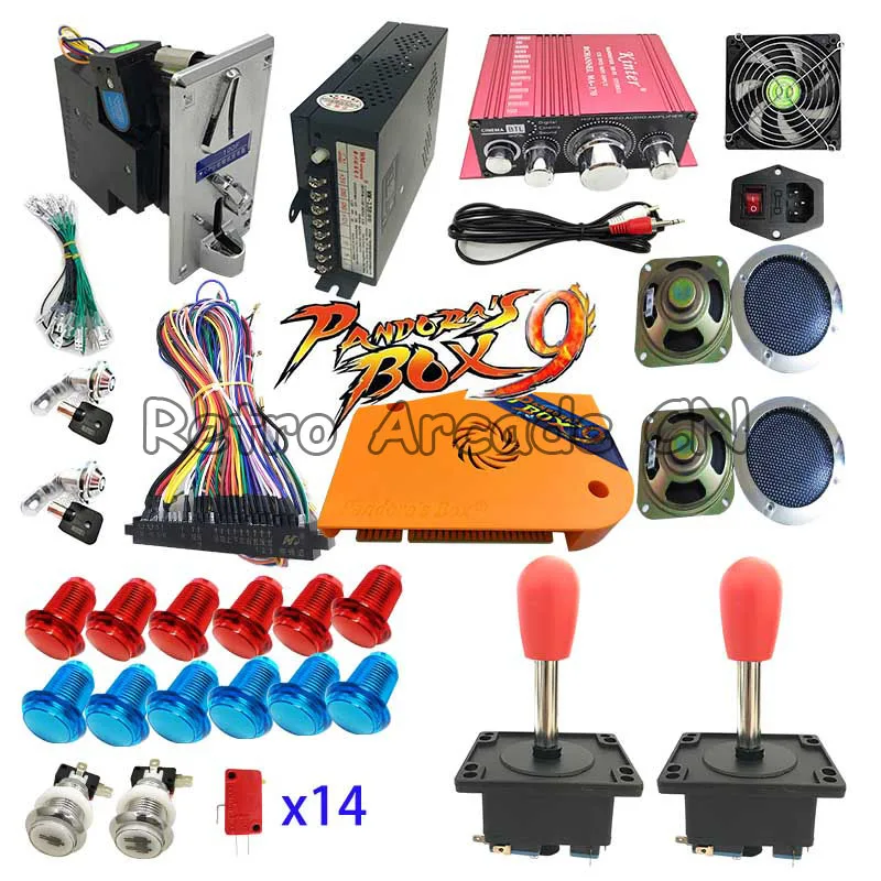 Новейший DIY с коробкой Pandora 9 PCB 1500 В 1 светодиодный материнская плата кнопка zippy