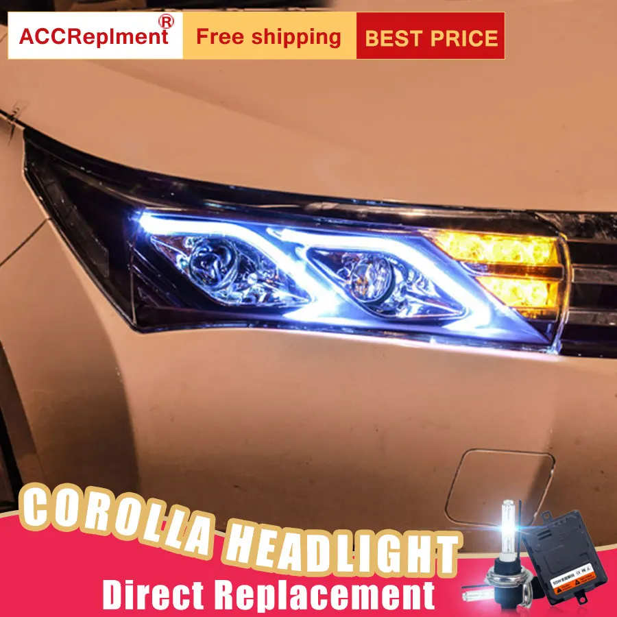 2 шт. светодиодный фары для Защитные чехлы сидений сшитые специально Toyota Corolla 2014