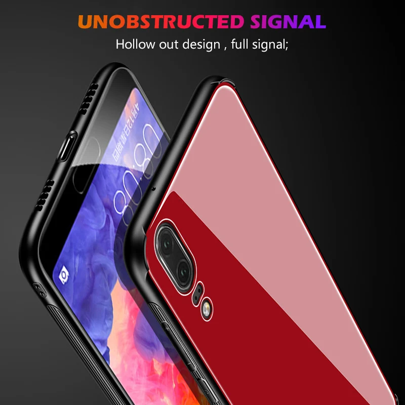 Yikola Tempered Glass Case For Huawei P20 Lite Pro Honor 9 10 V9 V10 Ultra Thin Soft Silicone Edge Shell Mate |