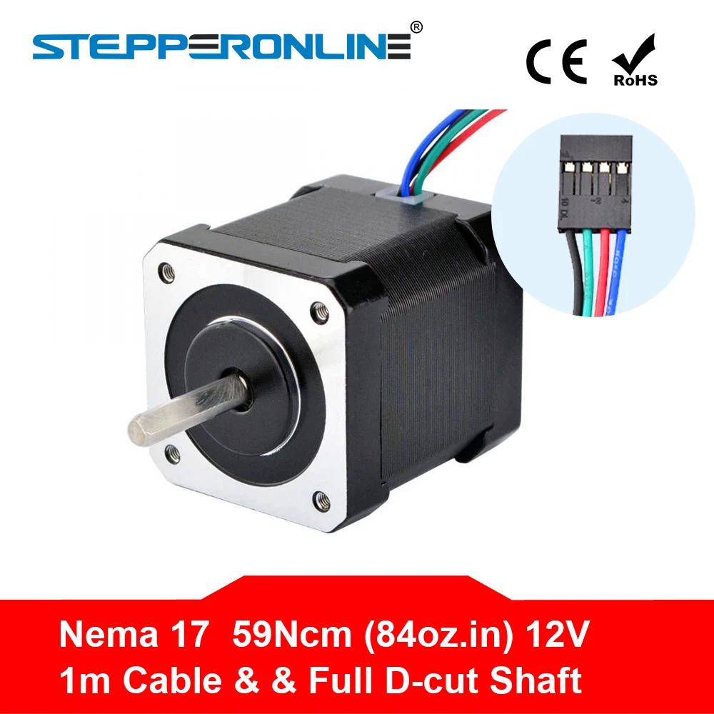 Комплект шагового двигателя Nema 17 42 шага с D-образным валом для 3D-принтера BLV mgn Cube |
