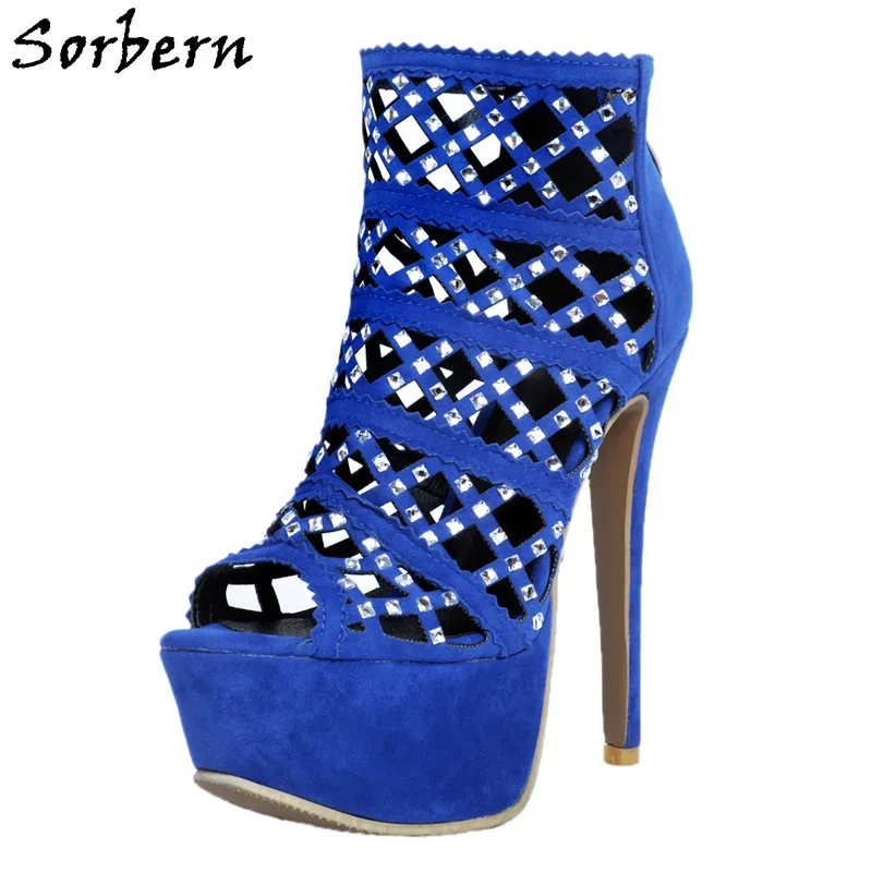 Женские босоножки с вырезами на высоком каблуке и платформе|woman sandals rhinestone|sandals high