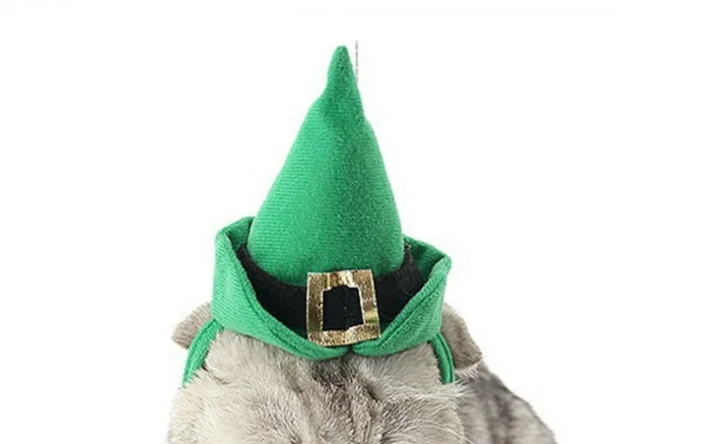 FML домашнее животное одежда Рождественский Cat Hat с Цепочки и ожерелья ошейник любимца аксессуары для маленьких собак и кошек галстук для щенят День рождения