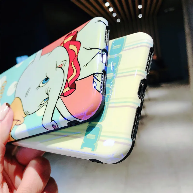 Cartoon pink Cute Dumbo Soft Phone Case For iPhone X XS Max XR Blue-ray 11 11pro 6 7 8 plus Cases |