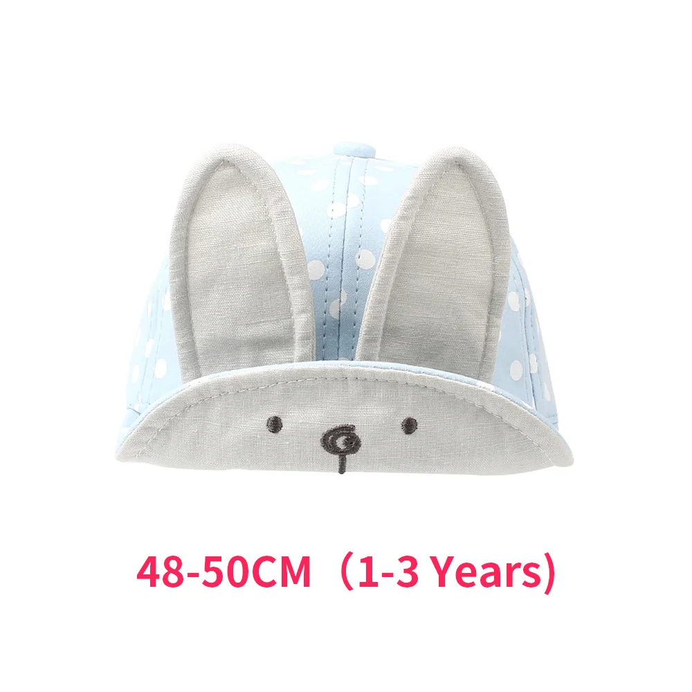 Sky Blue Точка Детские Шапки Новая Девушка Мальчики Cap Летние Шляпы Для Boy Младенческой солнце Шляпа С Уха Солнцезащитный Крем Ребенка Девушка Шляпу Весна Детские Аксессуары - Цвет: Sky Blue