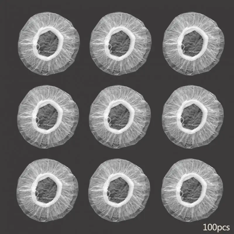 100 штук упак. одноразовые чехлы для ушей полиэтилен atransparent Чехлы защита от