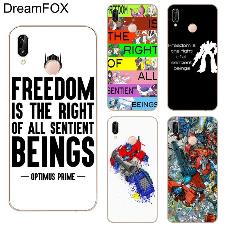 DREAMFOX K098 Freedom Is Right Soft TPU Silicone Case Cover For Huawei Honor 6A 6C 7X 9 10 P20 Lite Pro P Smart |