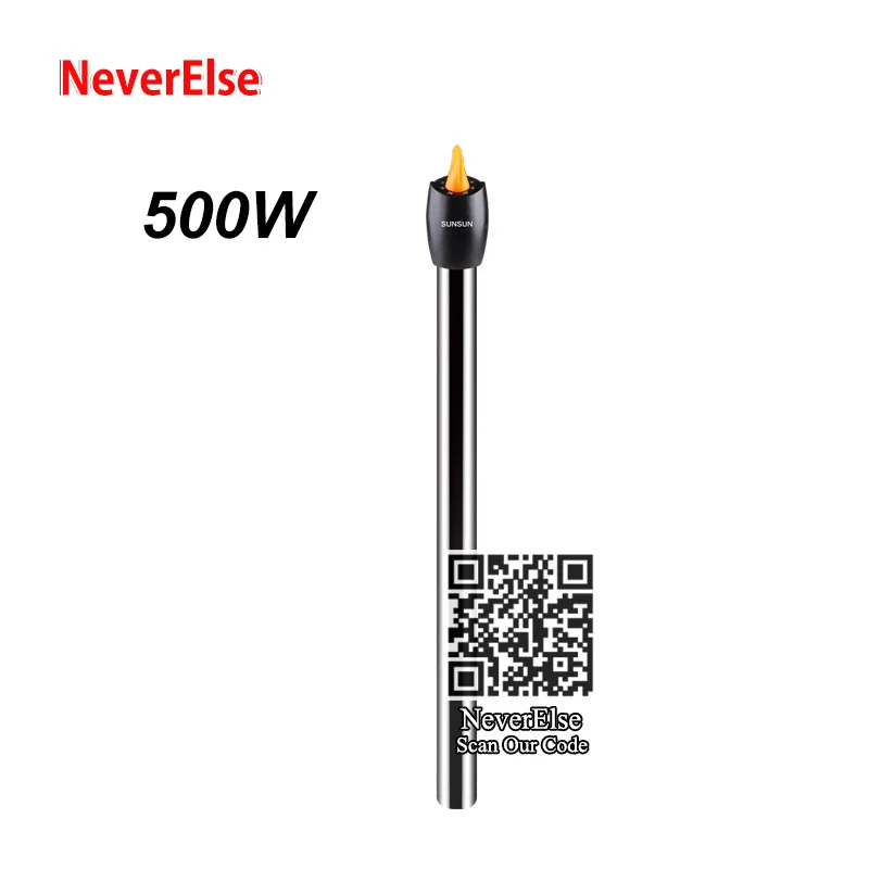 500W 395mm Аквариумный нагреватель для аквариума, погружной контроль температуры воды, регулировка температуры 20-34 градусов Цельсия 25~ 500 Вт, нагревательный стержень из нержавеющей стали - Цвет: 500W 395mm