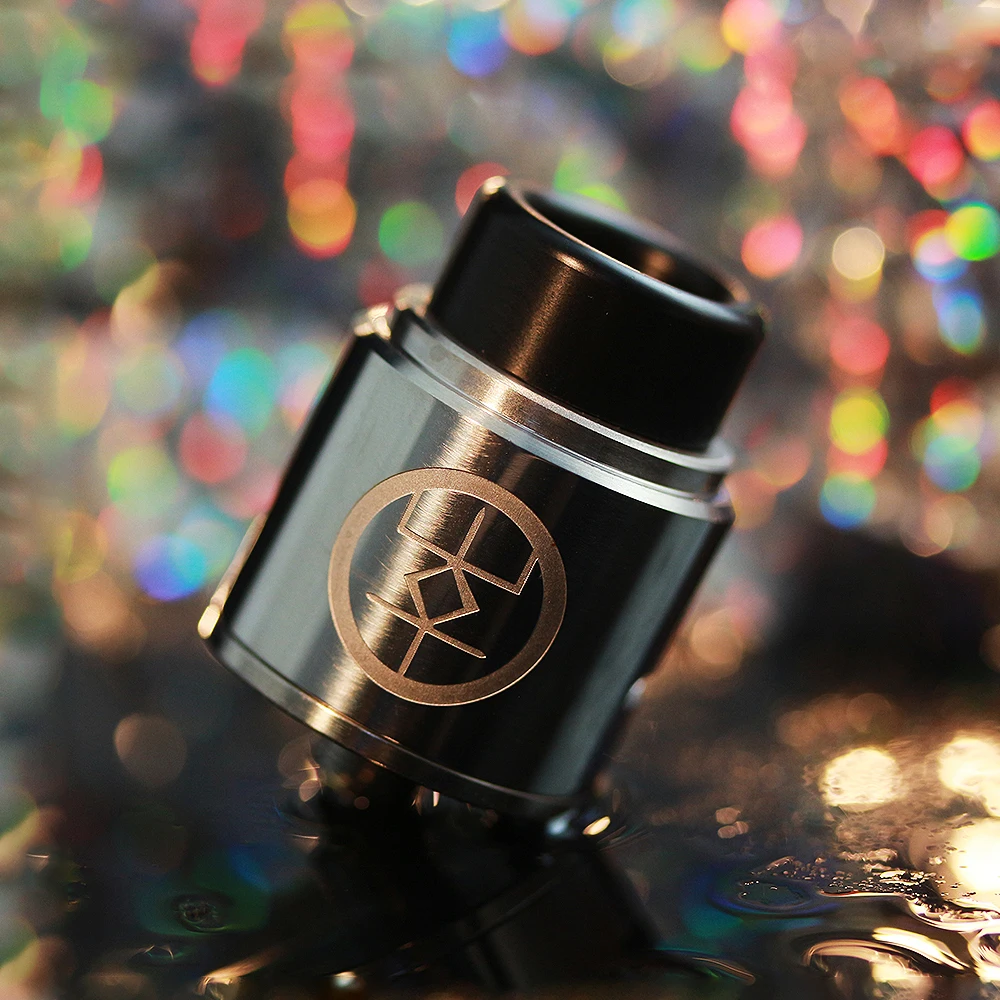 New Arrival Advken Breath RDA Tank 24mm Diameter Atomizer with Dual Posts Design &amp Gold Plated Bottom Feed Pin E-cig Vape | Электроника