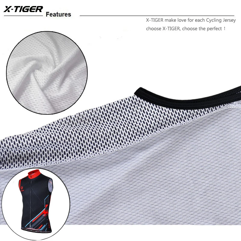 Велосипедная майка X Tiger Pro из 100% полиэстера для езды на велосипеде MTB без
