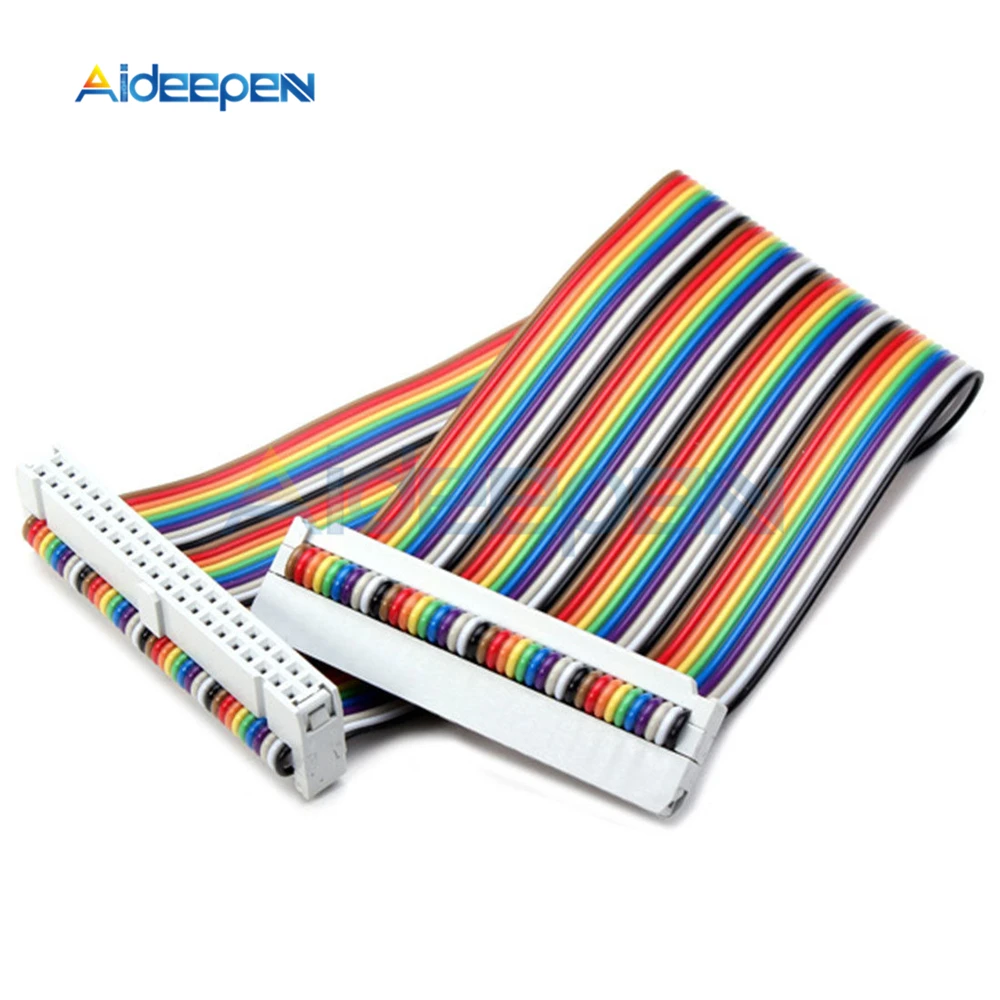 

20cm 40 Pins Way GPIO Rainbow Ribbon Cable for Raspberry Pi Model B / Model B+