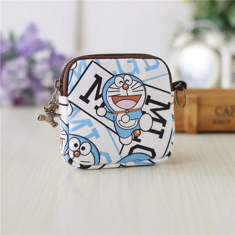 square 11 Ретро мини-сумка, женские кошельки для монет, Kawaii, короткий кошелек, для девочек, кошка, маленький холщовый кошелек, сумки для карт, женские кошельки для рук, для дам, детей - Цвет: square 11