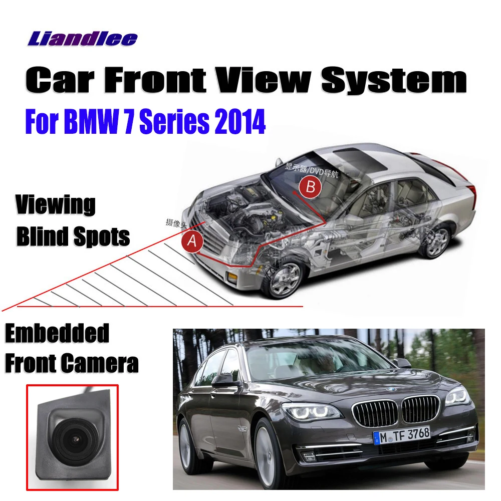 

Liandlee AUTO CAM For BMW 7 Series 2014 Front View Camera Logo Embedded ( Not Reverse Rear Parking Camera )