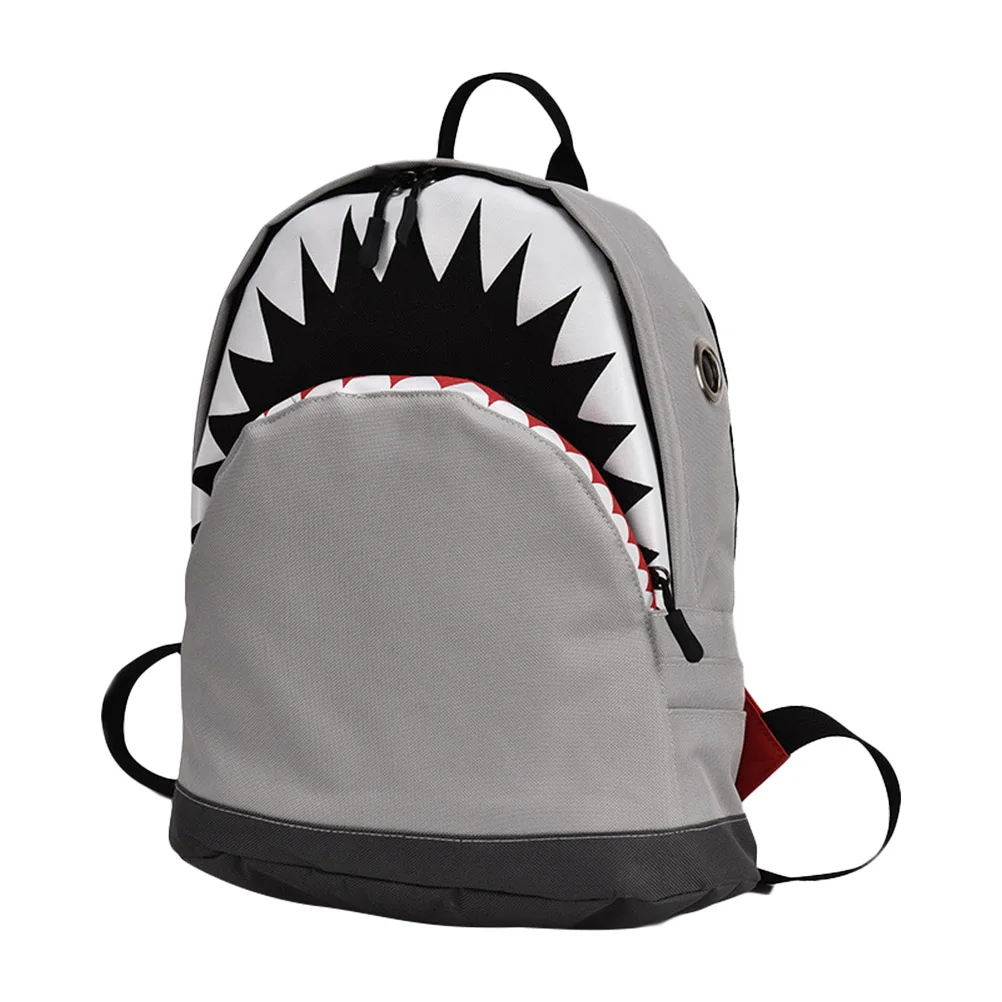 Детские школьные ранцы с объемным рисунком акулы Холщовый Рюкзак для детского
