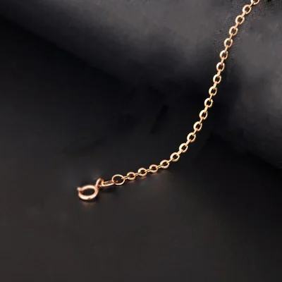 18K Rose 18k позолоченный браслет с Для женщин и девочек, белый, желтый, розовый, анклет(браслет на ногу) с простой подарок натуральной одноцветное чистый тонкий йогурты и т. д. Bagles вечерние классические Лидер продаж - Цвет камня: 18K Rose