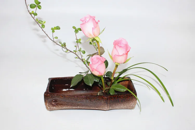 Японский стиль Ikebana винтажная грубая керамика цветочный горшок настольная керамическая гидропонная ваза растительные плантаторы креативный подарок домашний декор