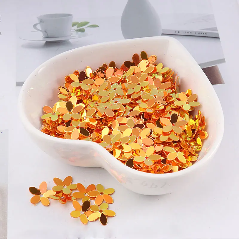 Golden orange Бисер для шитья цветов, 10 мм, блестки, сделай сам, 350 шт, для рукоделия, блестки, плоская смола - Цвет: Golden orange