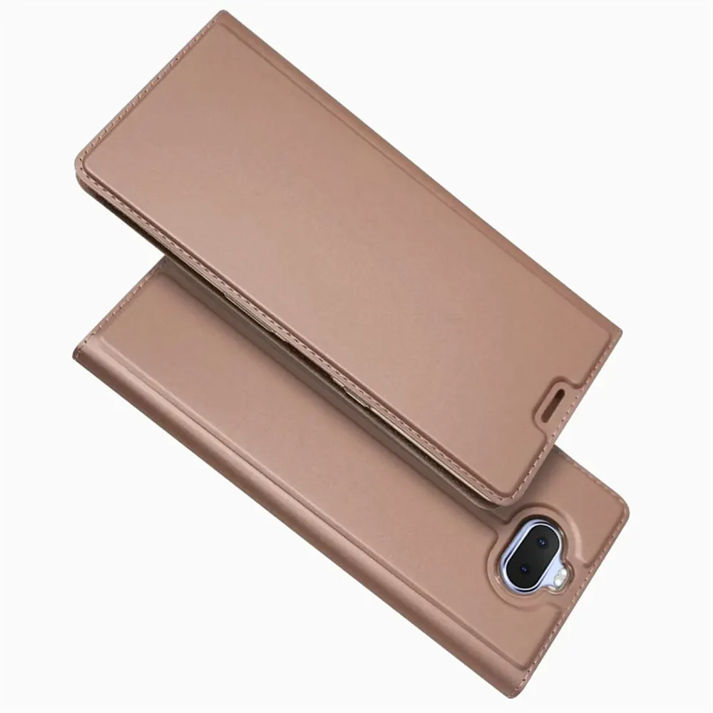 Luxury Leather Flip Book Case for Sony Xperia 10 Plus 1 XA1 XA2 Ultra XZ2 Premium Compact XZ3 L2 Retro Phone Cover Shell - Цвет: Rose Gold