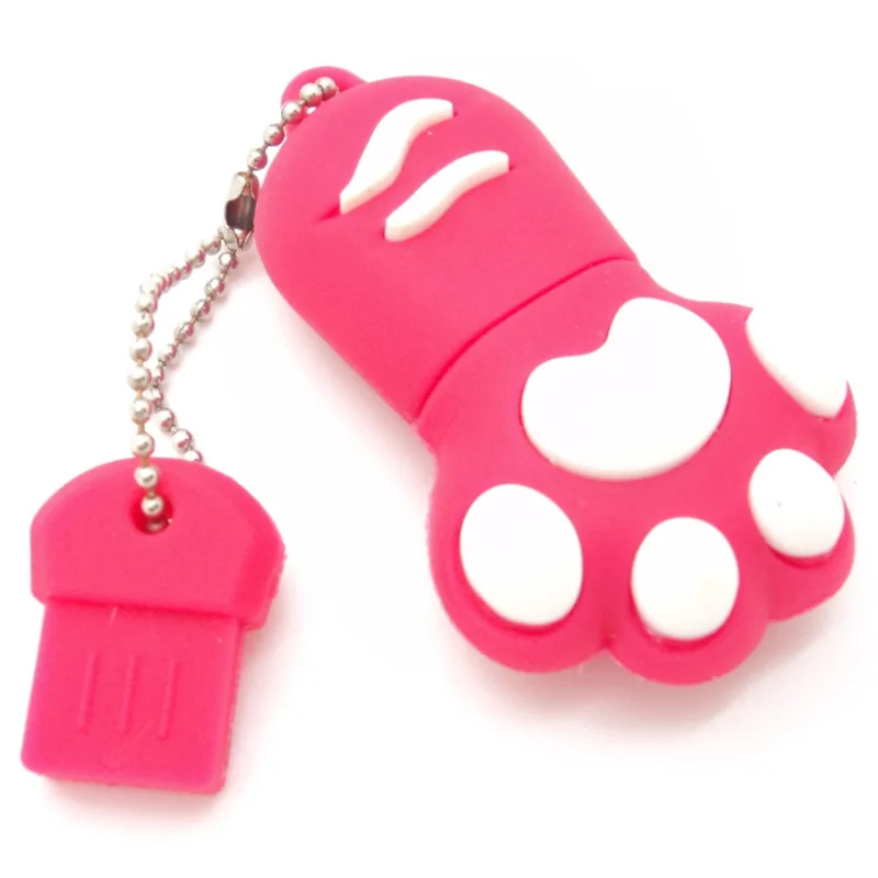 USB 2.0 Flash Drive pen driver 8GB 16GB Cartoon Cat paw shape 32GB Flash Pendrive Memory Stick Pen Thumb Drive Gift