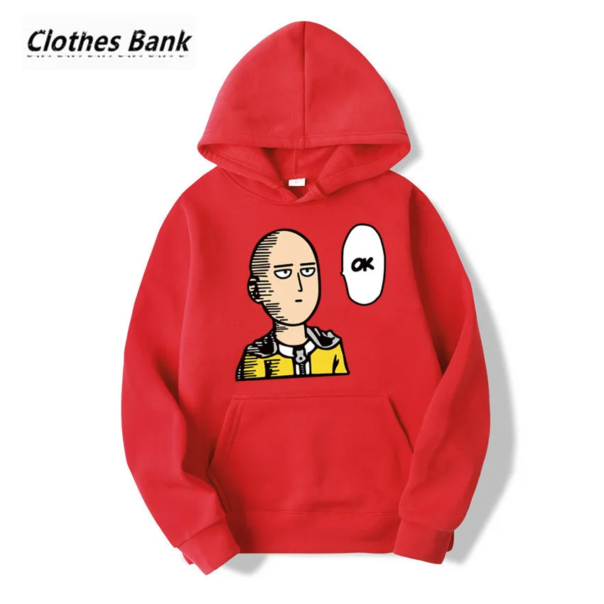 One Punch Man Saitama OK Забавные милые повседневные мужские толстовки Женская модная