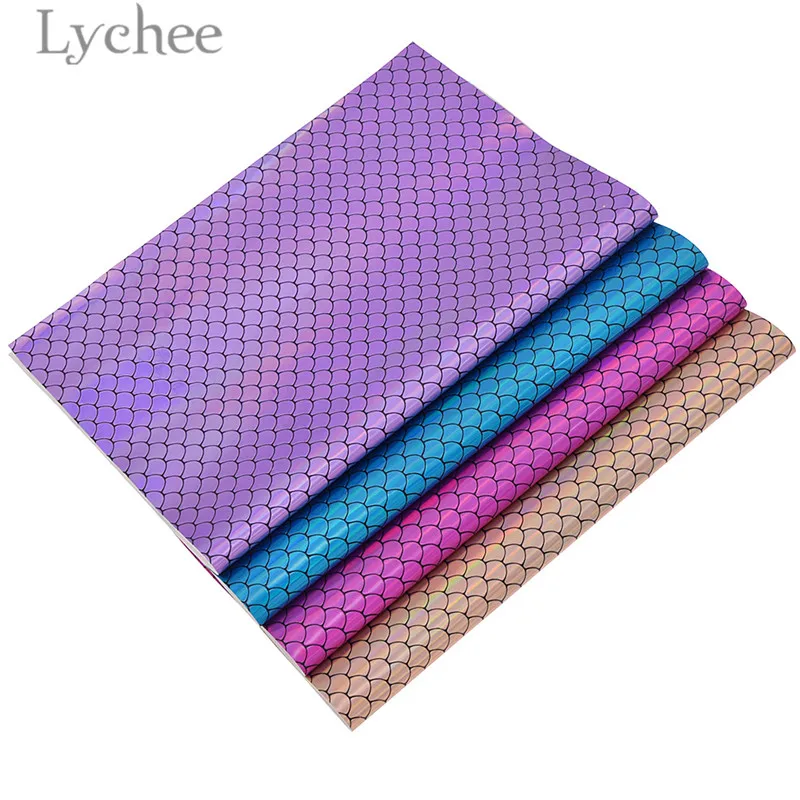 Lychee 21x29 см A4 рыбные весы искусственная кожа ткань высокого качества