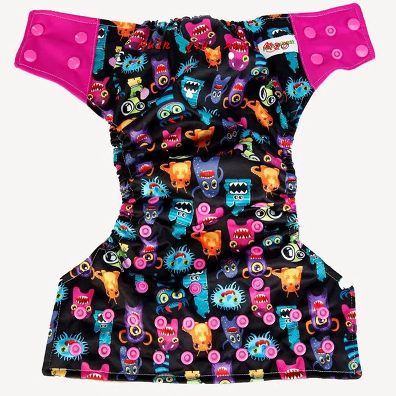 Детские подгузники из бамбука и угля стираемые тканевые многоразовые для